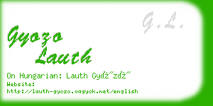 gyozo lauth business card